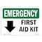 Signmission Safety Sign, OSHA EMERGENCY, 7" Height, First Aid Kit, Landscape, OS-EM-D-L-10326 OS-EM-D-710-L-10326 - alternate 1